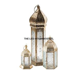 Farol de Metal Dorado Elegante para Decoración del Hogar y Jardín, Faroles Colgantes Hechos a Mano para Velas - Product Image 6