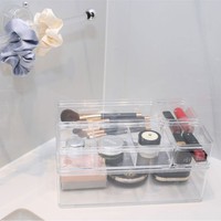Boîte de rangement modulaire en plastique de style japonais, idéale pour les dortoirs, pour les articles divers, le maquillage et les houppettes