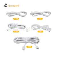 Kabel ekstensi lampu LED, Strip cahaya LED bebas las, kawat penghubung 1M 2.5M 5M 7.5M 10M 4-Pin 5-Pin 6-Pin untuk lampu RGB RGBW RGBCW