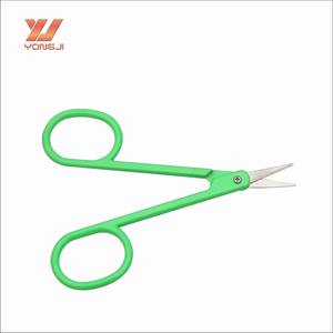Fábrica profesional verde de acero inoxidable tijeras para cejas mini tijeras de manicura - Product Image 3