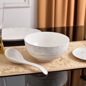Offre Spéciale De Luxe Blanc Marbre Os Porcelaine Plats Porcelaine Service De Dîner Vaisselle Or Bord En Céramique Assiette De Chargeur pour La Fête De Mariage - Product Image 3