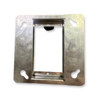 Anneau de plâtre carré simple de 4 pouces homologué CETL, en acier galvanisé soudé, avec couvercle carré d'épaisseur 1,2 mm