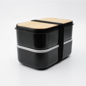 Boîte <span class=keywords><strong>hermétique</strong></span> japonaise 2 compartiments multicouche avec couverts Boîte à lunch Bento de qualité supérieure <span class=keywords><strong>pour</strong></span> adultes et enfants - Product Image 4