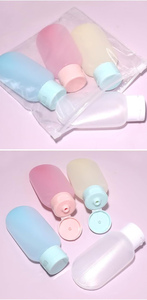 Custom Printed 200ML Eco-friendly Soft Silicone <b>Travel</b> <b>Bottle</b> Reusable Shampoo & Lotion Easy Squeeze Portable - Product Image 3