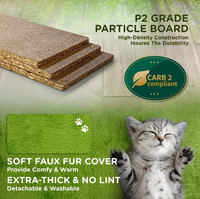 Arbre à chat en peluche sur le thème des fêtes avec poteaux à gratter en sisal naturel, tour d'escalade multi-niveaux en velours pour la maison et le salon
