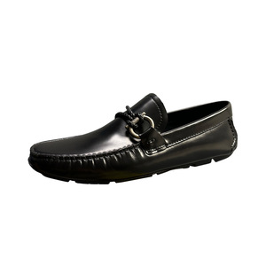 Mocasines de Cuero Casuales de Negocios para Hombre, Negros, con Suela Plana, de Piel Vacuna Suave, Sin Cordones - Product Image 4