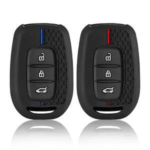 Coque de clé de voiture en silicone à 3 boutons pour <span class=keywords><strong>Renault</strong></span> Kwid Traffic Symbol Dacia Sandero Logan Duster 2016 <span class=keywords><strong>2017</strong></span> 2018 - Product Image 1