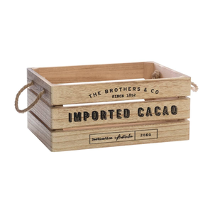 Grande caisse de rangement en <span class=keywords><strong>bois</strong></span> naturel écologique avec poignées en corde robustes, forme personnalisée, conteneur polyvalent en <span class=keywords><strong>bois</strong></span> massif pour la maison - Product Image 3