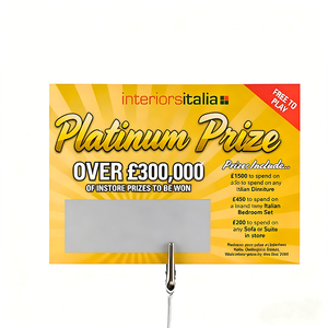 Tùy Chỉnh Đầy Đủ Màu Sắc In Ấn Biến Số Giấy Thẻ Cào Quà Tặng Phiếu Giảm Giá Cảm Ơn Bạn Cào Off Thẻ Với Mã Độc Đáo - Product Image 1