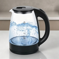 Bouilloire électrique sans fil en verre de 2,5 L avec contrôle de la température, 1500 W, ébullition rapide, arrêt automatique, bouilloire électrique pour faire bouillir de l'eau