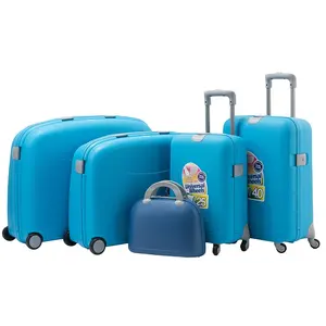 BUBULE vintage 5 piece cheap rolling luggage sets large travel durable suitcases