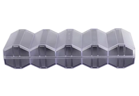 Vente en gros de plateau de rangement pour jetons de poker de 43 à 45 mm avec couvercle, en acrylique transparent mat, accessoire de casino pour transporter 100 jetons ronds