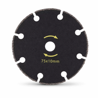 Lame de scie multifonction en acier au manganèse Tuoyue de 3 pouces (75 mm) pour meuleuse d'angle, applications carrelage, bois, métal, trou intérieur de 10 mm