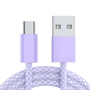 สายชาร์จโทรศัพท์มือถือแบบ USB Type C เป็น USB ทำจากไนลอนหลากสี - Product Image 3