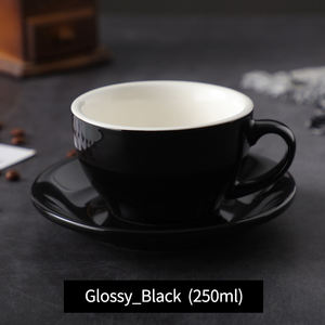 250ml couleur émaillée épaissie céramique Cappuccino <span class=keywords><strong>Latte</strong></span> tasse ensemble professionnel <span class=keywords><strong>Latte</strong></span> tasse Standard compétition grande bouche - Product Image 6