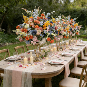 Nuevo diseño de bola de flores artificiales para centros de mesa, centro de mesa floral hecho a mano para decoración de mesas de boda - Product Image 1
