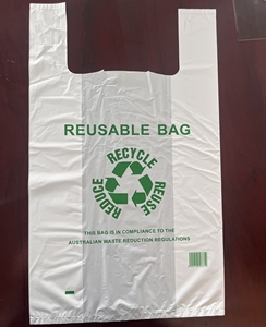 Impresión de logotipo personalizado Supermercado HDPE/LDPE Chaleco Mango Bolsa de compras Pla Bolsas de plástico transparente para camisetas - Product Image 6