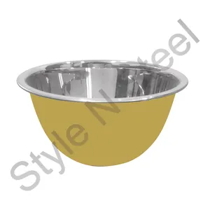 Stainless Steel New Citi Bowl With Gold Color Rice bowl metal serving personalized soup fruit dinnerware sets luxury decorative