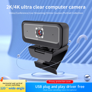 Cámara <span class=keywords><strong>Web</strong></span> 4K <span class=keywords><strong>con</strong></span> Enfoque Automático y Micrófono Integrado, 30 fps, Interfaz USB, para Computadoras de Escritorio, Portátiles, Juegos de PC, Sensor de Imagen CMOS de 8 Megapíxeles - Product Image 1