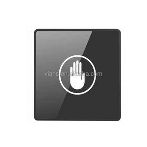 VIANS temperli cam Panel dokunmatik az el dalga sensörü <span class=keywords><strong>LED</strong></span> çıkış düğmesi erişim kontrolü kapı açma düğmesi - Product Image 4