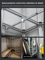 Support d'aquarium en aluminium robuste de style industriel moderne pour installation de réservoir de poissons d'eau salée à domicile, rangement modulaire réglable