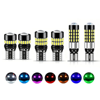 Bombilla LED Compacta T10 W5W para Interior de Auto, Blanca, Amarilla, Roja, Azul Hielo, Rosa, Apta para Lectura, Marcador Lateral, Matrícula, Luz Ambiental de Puerta