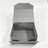 Boîte rigide pliable en carton noir mat de luxe avec logo personnalisé, fermeture magnétique, boîte cadeau en papier pour les petites entreprises
