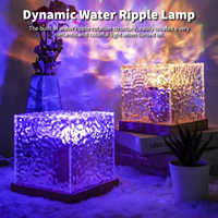 Lampe de table de bureau LED avec télécommande 16 RGB couleur changeante Aurora Glow Lamp Cube Ocean Wave Night Light Projector