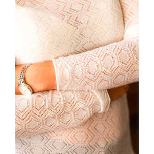 Pull à col roulé en laine blanche avec dentelle et diamants pour femme Heyfoo, lavable en machine, style coréen vintage, moelleux et chaud pour l'hiver et l'automne - Product Image 6