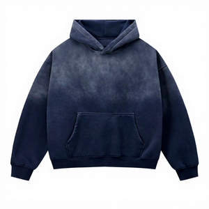 Sudadera con Capucha Extra Grande para Hombre, Color Sólido, con Bolsillo, Manga Larga, Informal, para Otoño, 100% Algodón, Tejido de Rizo Francés - Product Image 2