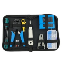 Kit d'installation de câblage réseau LAN professionnel, ensemble d'outils de sertissage de câbles de type RJ45