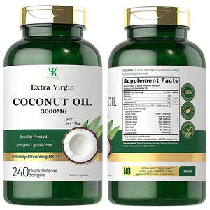 קפסולות שמן קוקוס טבעוני מותאם אישית קפסולות שמן קוקוס כתית מעולה לב בריאות מוח שמן קוקוס דחוס קפסולות Softgel - Product Image 3