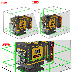 <span class=keywords><strong>Nivel</strong></span> Láser Industrial de Alta Gama Directo de Fábrica, <span class=keywords><strong>16</strong></span> Líneas Rotatorias, 12 Líneas 3D 4D, Nivelación Automática Infrarroja, Pantalla Digital - Product Image 5