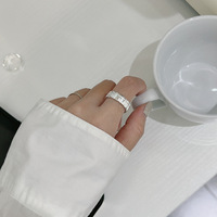 Ada Jewelry Joyas de Plata 925, Anillos de Eternidad Coreanos de Plata de Ley Original, Modernos y a la Moda