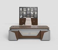 Bureau de direction moderne en bois, mobilier de bureau personnalisé OEM pour PDG, confort et style contemporains
