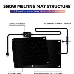 Sistema de alfombrillas calefactoras eléctricas flexibles para exteriores del fabricante 220V/110V almohadilla de fusión de nieve de goma antideslizante para exteriores 25*75cm individual - Product Image 5