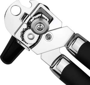 Ouvre-boîte multifonctionnel 3 en 1 en acier inoxydable robuste avec aiguiseur de couteau - Product Image 2