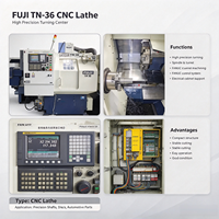 En stock, Tour CNC à rail incliné à structure multi-outils, Tour FUJI TN-36 d'occasion pour l'usinage de micro-composants automobiles
