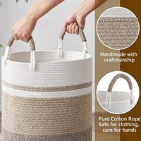 Panier à linge pliable QJMAX 100% coton, écologique, sans AZO, faible teneur en cadmium, certifié Reach, paniers de rangement confortables