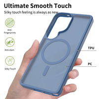 Étui de téléphone magnétique de haute qualité avec sensation de peau, étui pour Samsung S26 Ultra, étui de téléphone portable bleu pour Samsung S26 25 24 23 22