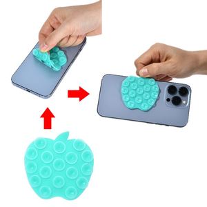 Soporte de Teléfono con Succión de Doble Cara y Almohadilla Adhesiva para Espejo, Base de Silicona con Forma de Manzana - Product Image 3