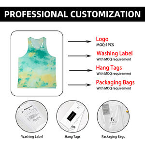 Camiseta Deportiva Personalizada con Estampado, de Secado Rápido, Espalda Deportiva, para Hombre, Camiseta sin Mangas para Correr, Sublimada - Product Image 3