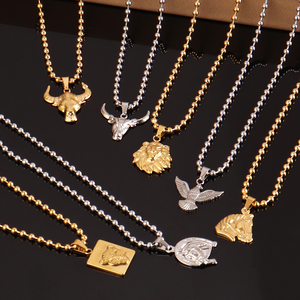 Collana da uomo con teschio di toro in acciaio inossidabile collana con ciondolo Punk animale alla moda Taurus zodiacale amuleto gioielli regalo di <span class=keywords><strong>anniversario</strong></span> <span class=keywords><strong>per</strong></span> <span class=keywords><strong>lui</strong></span> lei - Product Image 3