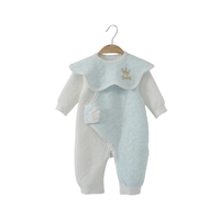 Lot de 16-20 pièces de vêtements pour bébé 100% coton, col rond, avec broderie et fermeture auto-agrippante, respirant, pour nouveau-né, coffret cadeau