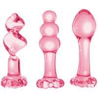 Juguetes Anales de Cristal, Bolas Anales, Entrenador Anal, Dildo, Kit de Tapones Anales de Cristal, Regalos Sexuales SM para Adultos, Gays, Mujeres, Hombres, Artículos para Principiantes