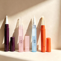 Stylos vides pour huile à cuticules de 1,5 g en gros, transparents, 1,5 ml, avec poussoir et brosse