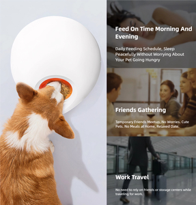 Gekoelde voerbak voor huisdieren met 5 draaibare compartimenten, APP-gestuurde dispenser voor droog- en natvoer voor honden en katten met koelsysteem - Product Image 3