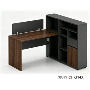 Moderna Aparador de Madera con 3 Compartimentos de Almacenamiento, Mueble de Oficina Independiente 38079-21-ZX14 - Product Image 5