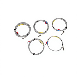 Sonde thermocouple à visser, filetage métrique/NUC M6, borne à fourche de type U, câble blindé haute température pour équipement d'extrusion plastique - Product Image 1