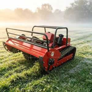 Tondeuse à fléaux télécommandée sur chenilles diesel adaptable pour pentes raides, avec broyeur d'herbe, garantie 1 an, pour la gestion des pelouses, des vignobles et des pentes en montagne - Product Image 6